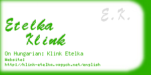 etelka klink business card